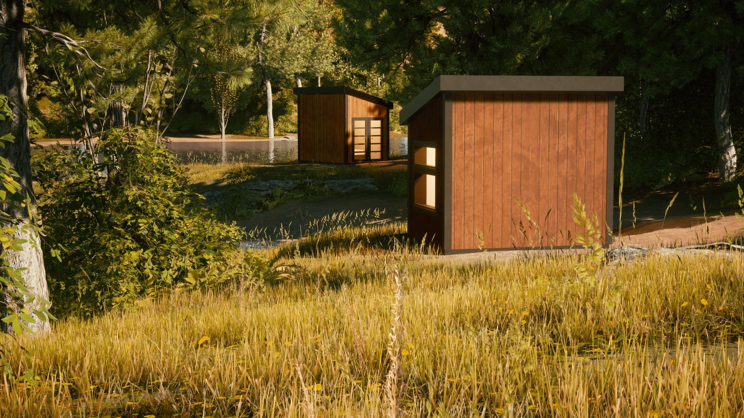 3D Rendering from a Prefab and Modular Houses project near Kingston by Feris BuildTech