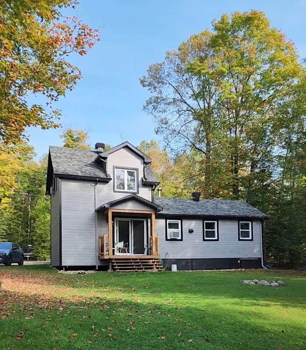 House Exterior from a Single family homes project near Saint-Jerome (Laurentides) by Les Plans Benoit Nadon