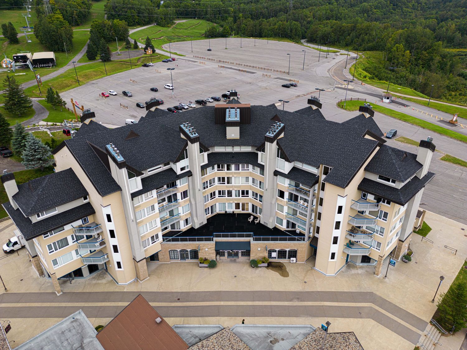Aerial view from a Roofs project near Quebec City - Levis by L2 Toiture