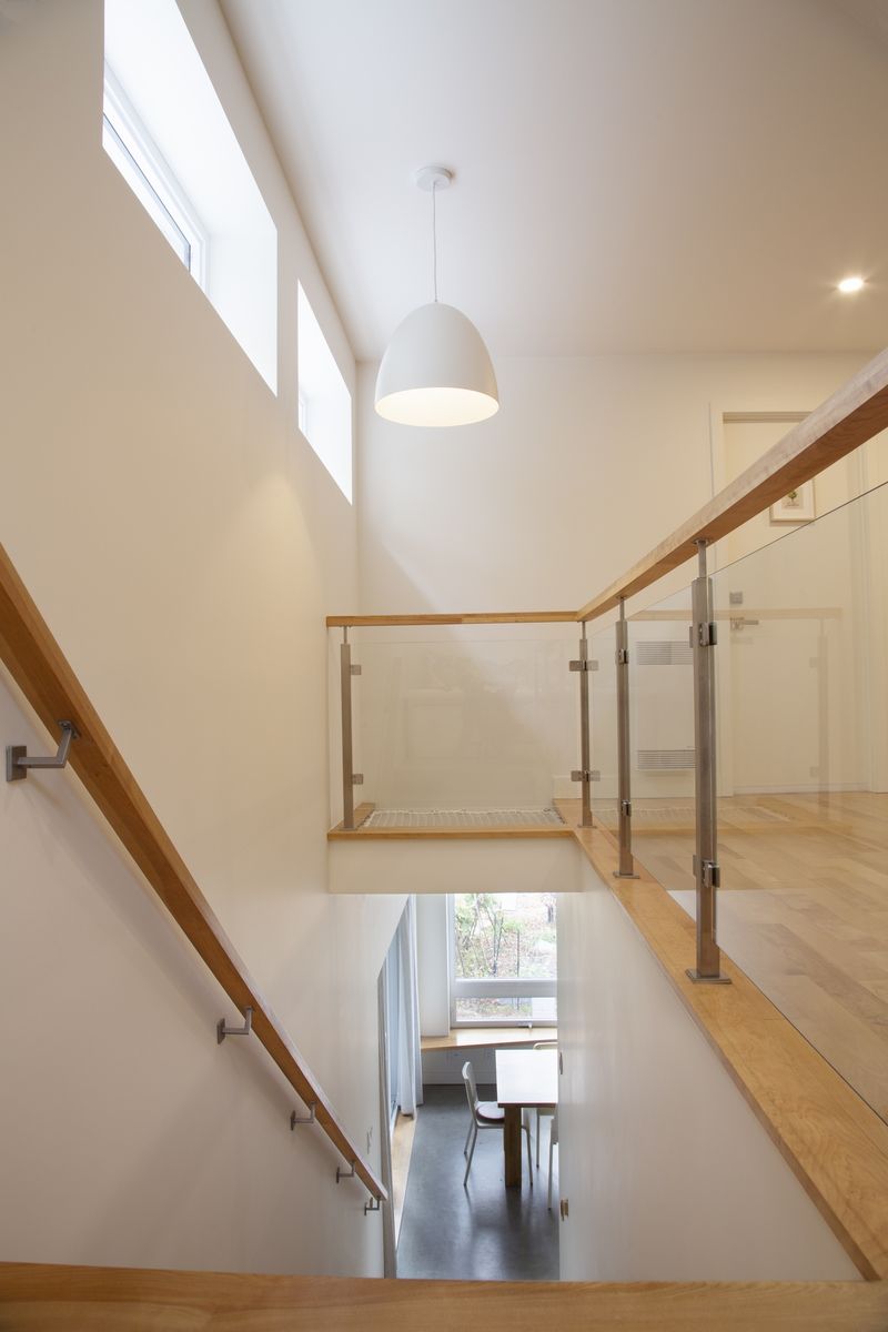 Staircase from a Single family homes project near Granby - Bromont - Cowansville by ÉcoNovation