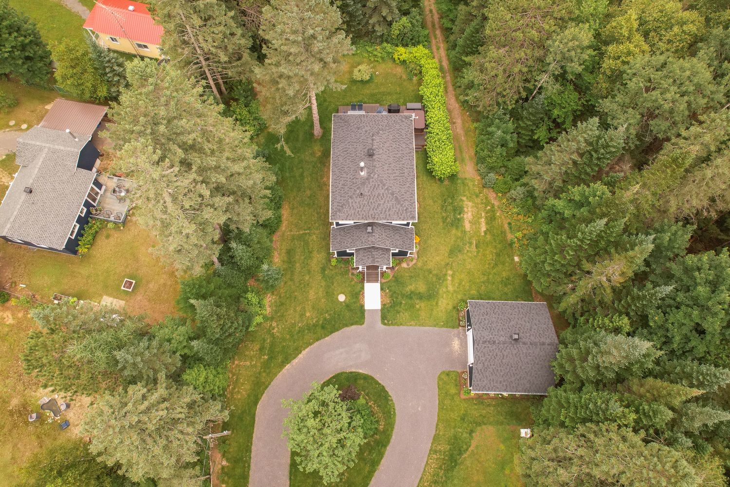 Vue aérienne d'un projet de Agrandissements de maison près de Joliette (Lanaudière) de Construction Youri Durand inc.