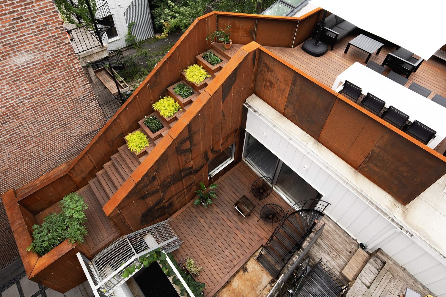 Rooftop Terrace from a Single family homes project near Montreal (Greater Montreal) by Paul Bernier Architecte