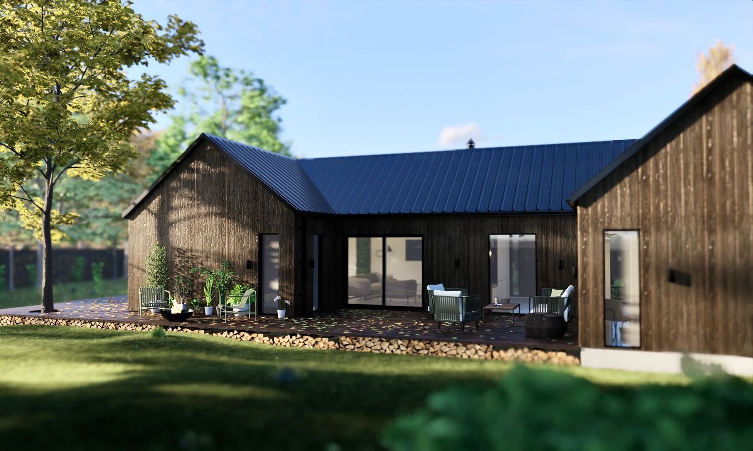 Rendu 3D d'un projet de Maisons unifamiliales près de Montréal/Laval/Longueuil (Grand Montréal) de VA architectures & design