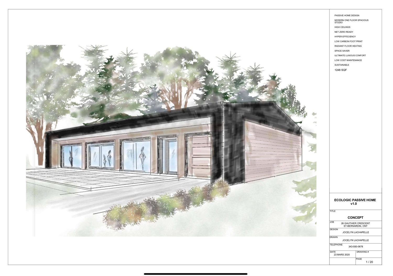 Rendu 3D d'un projet de Modélisations et rendus 3D près de Ottawa de Architectura EcoConcepts