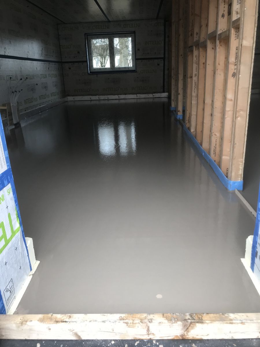 Travaux - Intérieur d'un projet de Finitions de plancher de béton près de New York-Newark-Jersey City de Next Level Underfloor Heating and Screed Solutions