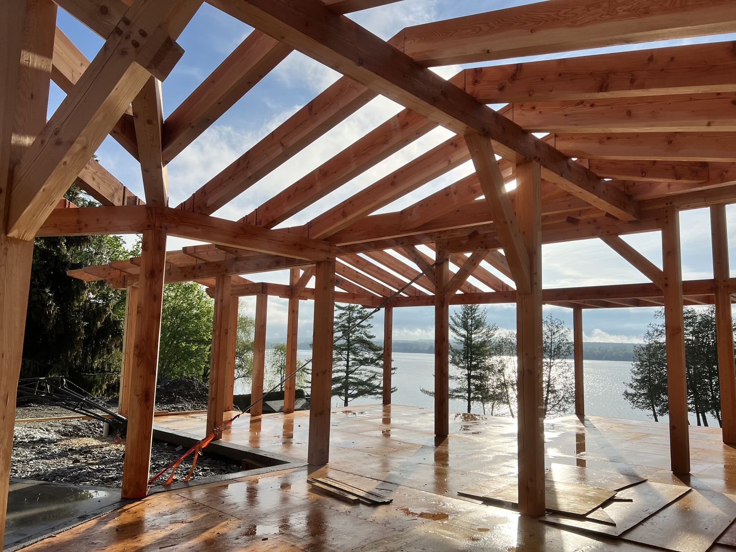 Wall Construction from a Single family homes project near Granby - Bromont - Cowansville by Construction Latulippe