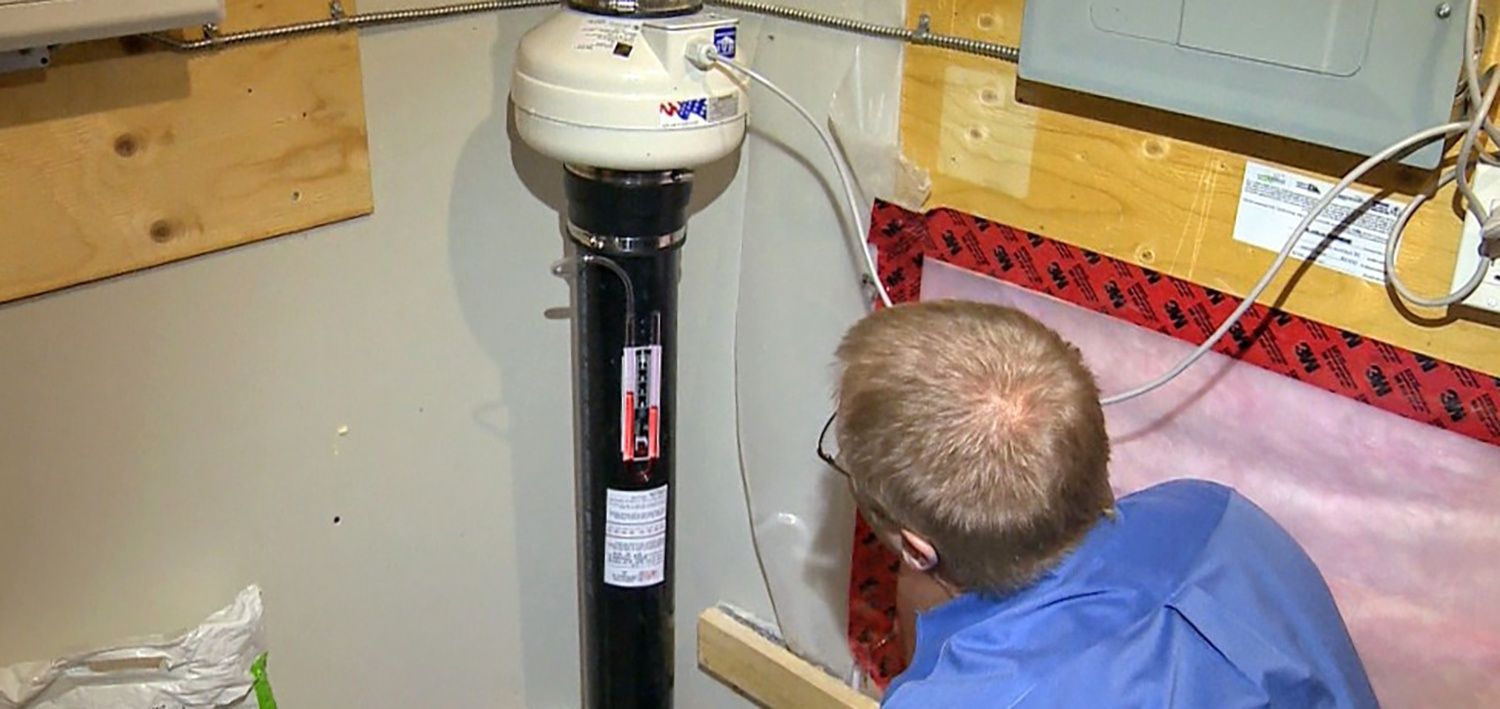 Mécanique du bâtiment d'un projet de Radon près de Ottawa de MB Radon Solutions