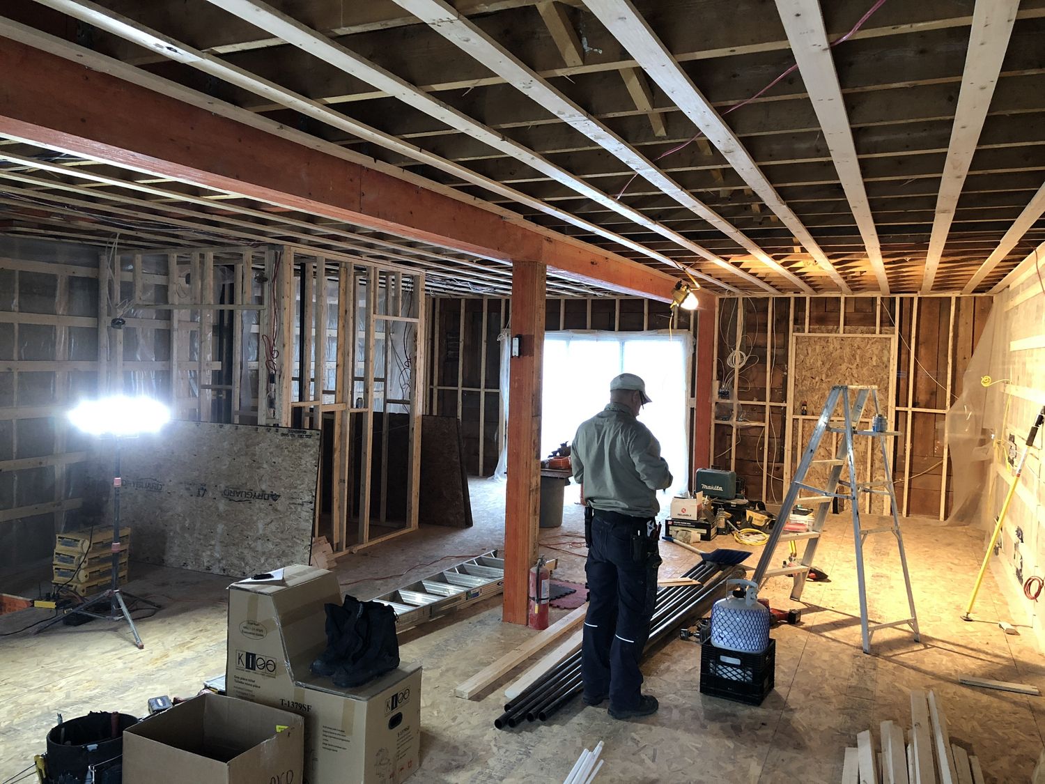 Travaux - Intérieur d'un projet de Agrandissements de maison près de Montréal/Laval/Longueuil (Grand Montréal) de Les Constructions du Patrimoine J.S. INC.