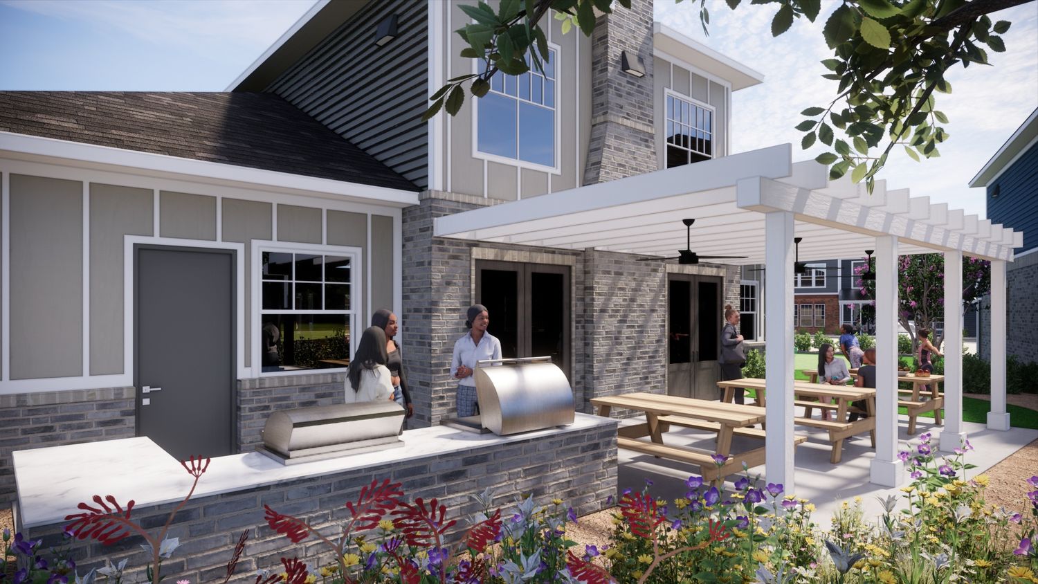 Renderizado en 3D de un proyecto de tipo Condominios, apartamentos cerca de Dallas - Fort Worth por PJD Architecture