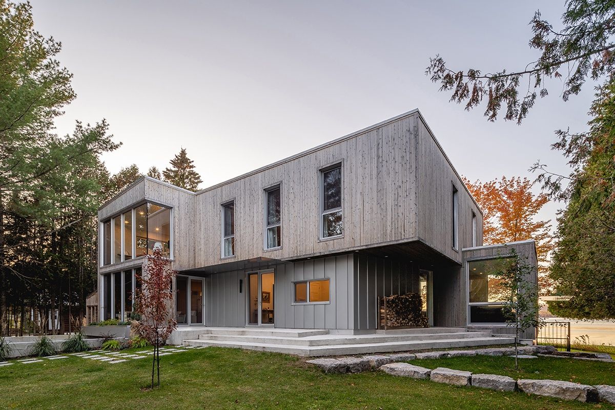 House Exterior from a Single family homes project near Gatineau (Outaouais) by Atelier L'Abri