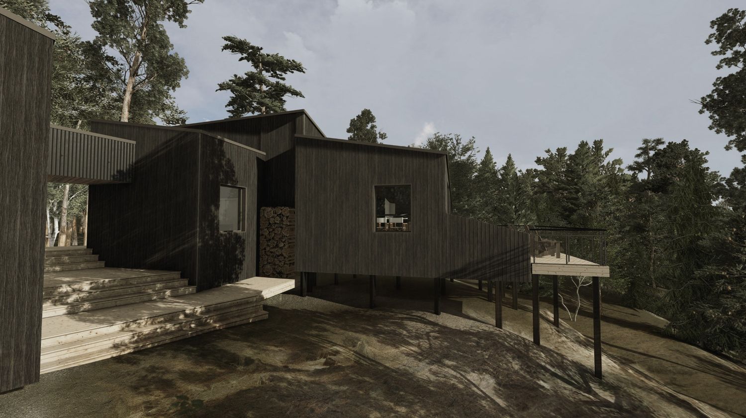 3D Rendering from a Single family homes project near Sudbury by poliarchitecture Inc.