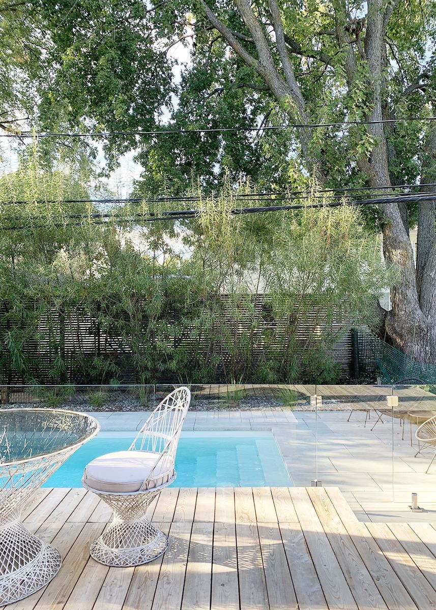 Pool & Natural Pond from a Single family homes project near Quebec City - Levis by Julie Poisson architecte