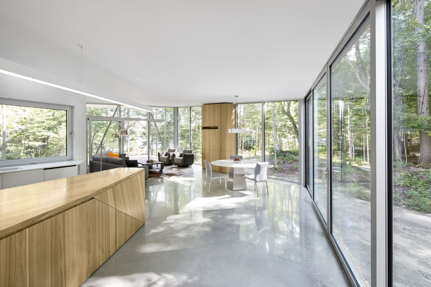 Dining Room from a Single family homes project near Montreal (Greater Montreal) by Paul Bernier Architecte