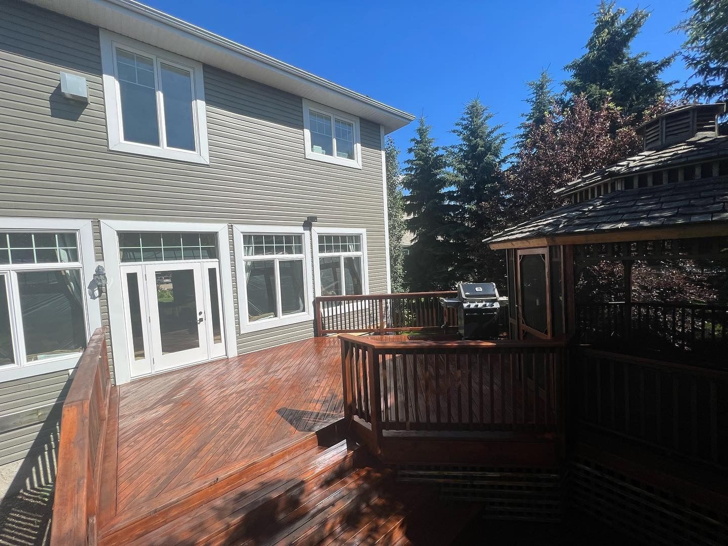 Deck & Balcony from a House painting project near Edmonton by Royal Painting Ltd.