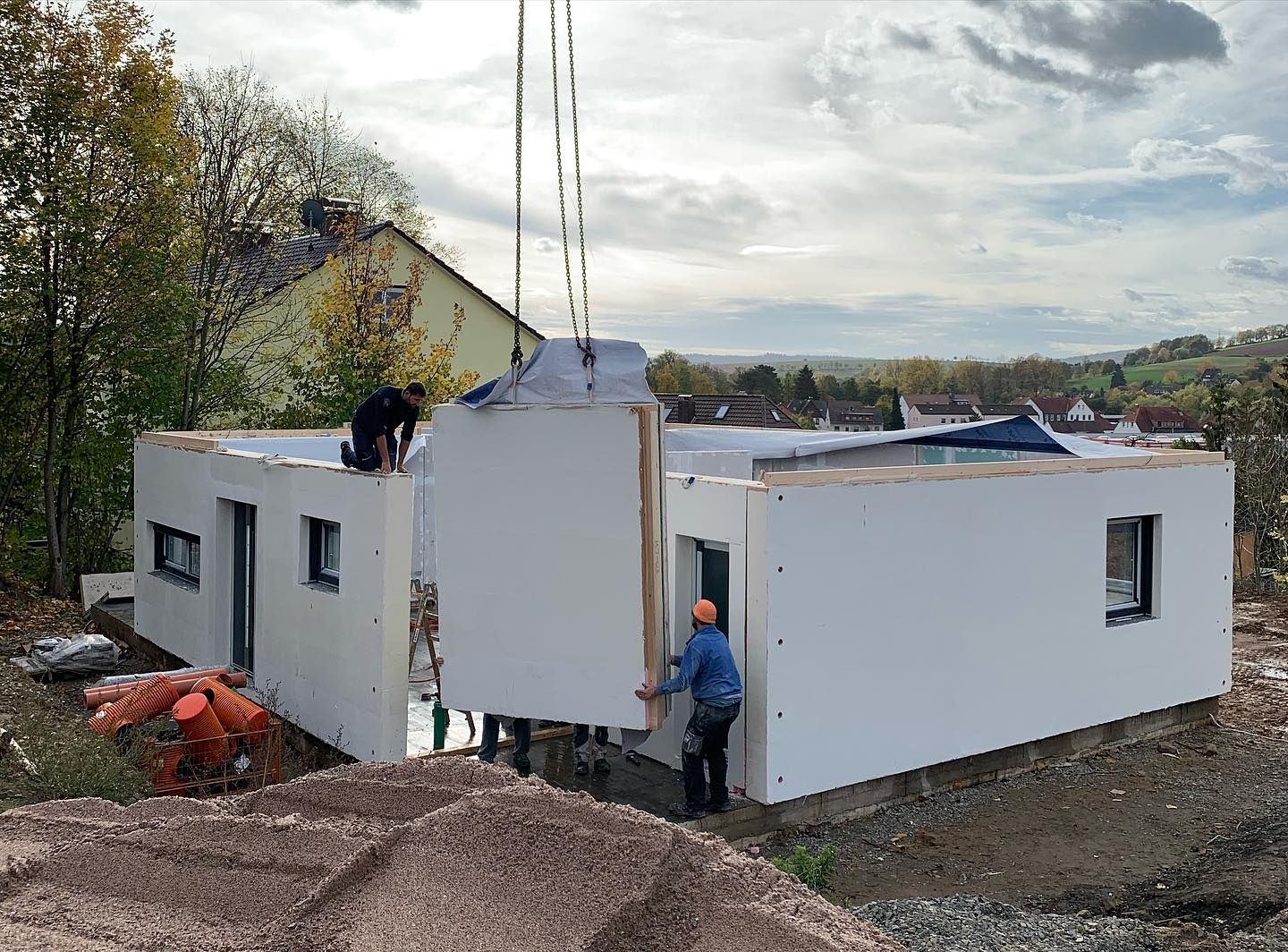 Wall Construction from a Prefab and Modular Houses project near Whitehorse by Tree House