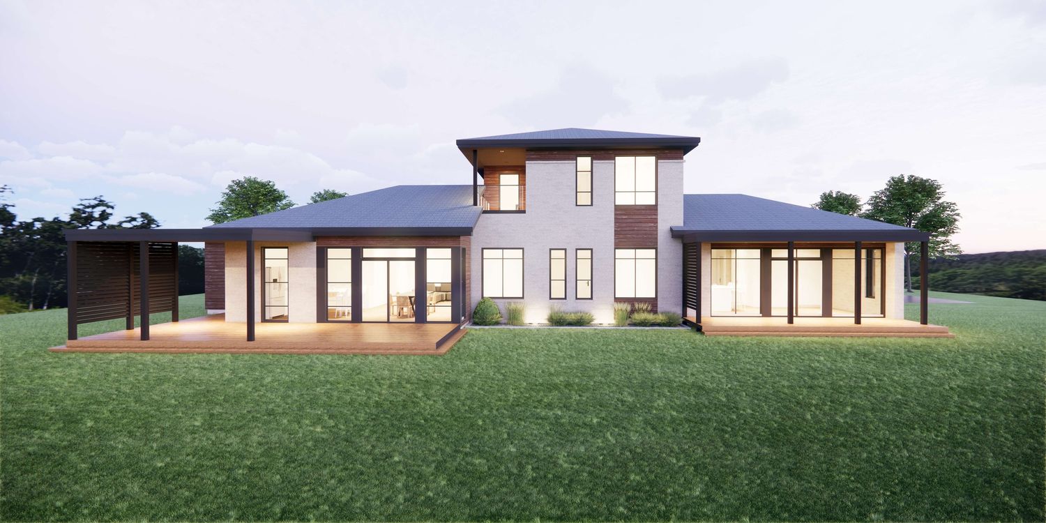 Backyard from a Single family homes project near Montreal (Greater Montreal) by E.L. Concept - Architecture et Design