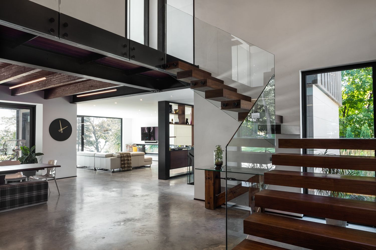 Staircase from a Home extensions project near Montreal (Greater Montreal) by GHOCHE ARCHITECTE