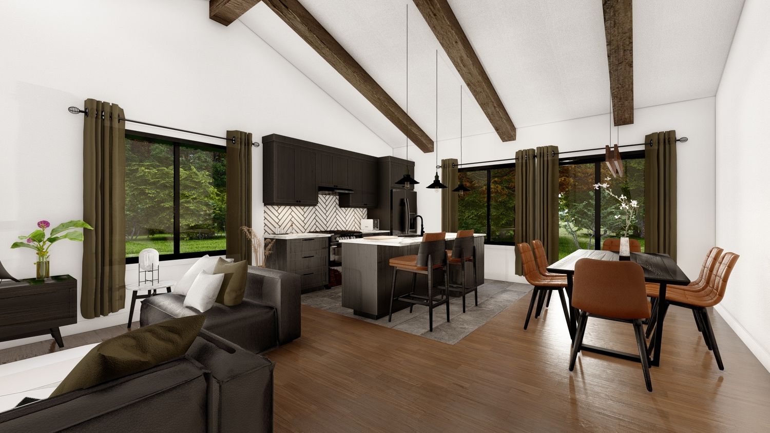Family Room from a Single family homes project near Saint-Jerome (Laurentides) by Les Constructions Patrice Richer