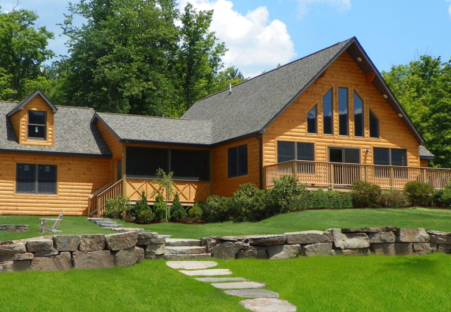 Backyard from a Prefab and Modular Houses project near Buffalo-Cheektowaga-Olean by Benjamin Custom Modular Homes