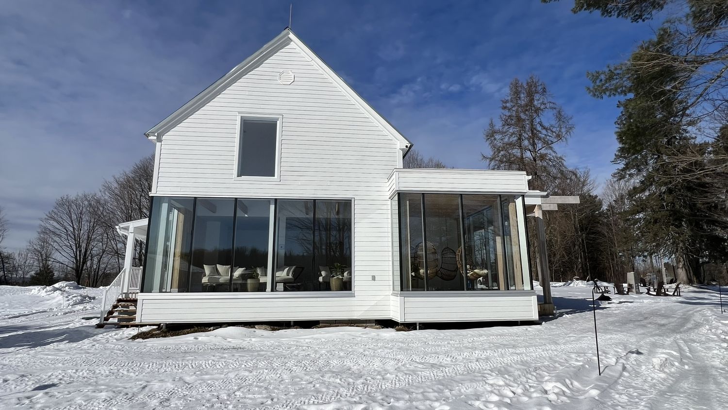 Acabado exterior de un proyecto de tipo Ampliaciones del hogar cerca de Sherbrooke (Estrie) por Constructif Inc.