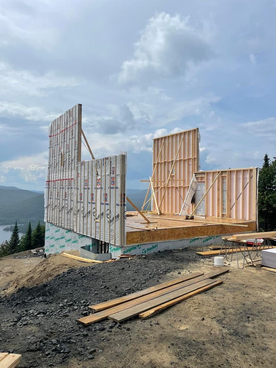 Construcción de muros de un proyecto de tipo Viviendas unifamiliares cerca de Joliette (Lanaudière) por Les Constructions du Patrimoine J.S. INC.