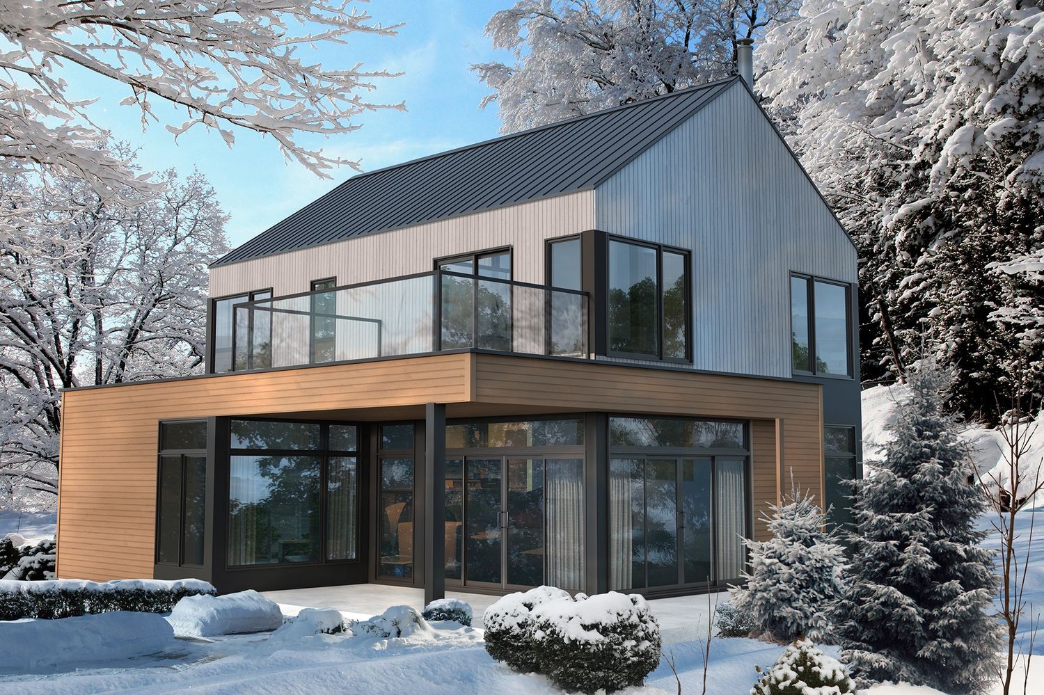 3D Rendering from a Single family homes project near Joliette (Lanaudière) by Bâtiment Préfab