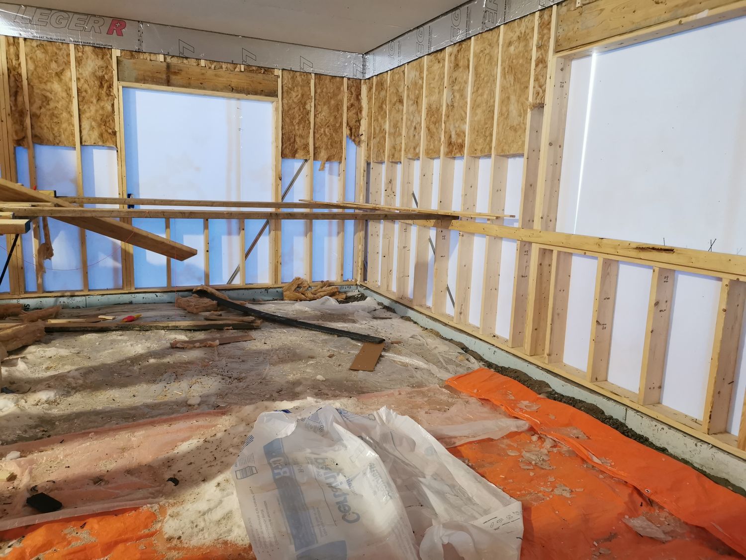 House Construction Interiors from a Single family homes project near Saguenay - Lac-Saint-Jean by Solutions Expert SSS