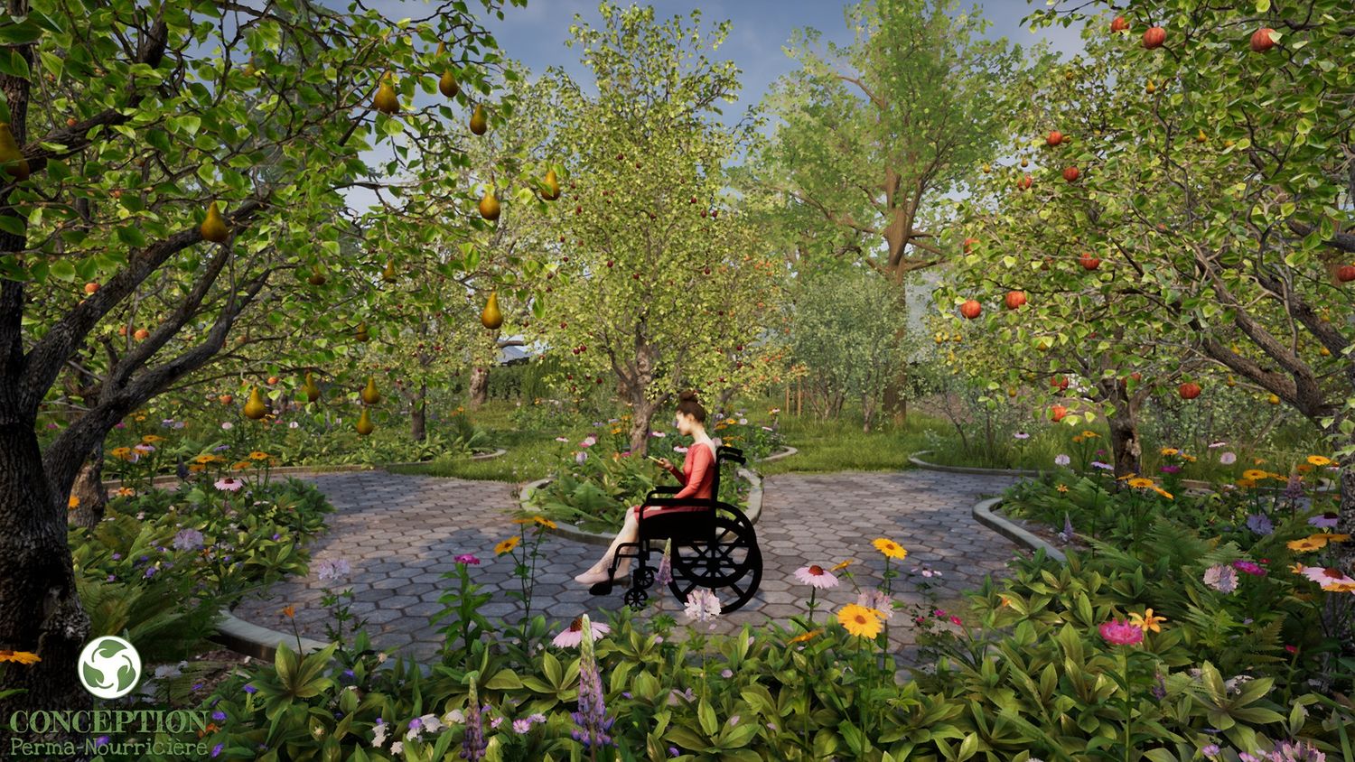 Renderizado en 3D de un proyecto de tipo Paisajismo cerca de Montreal (Gran Montreal) por Conception Perma-Nourricière