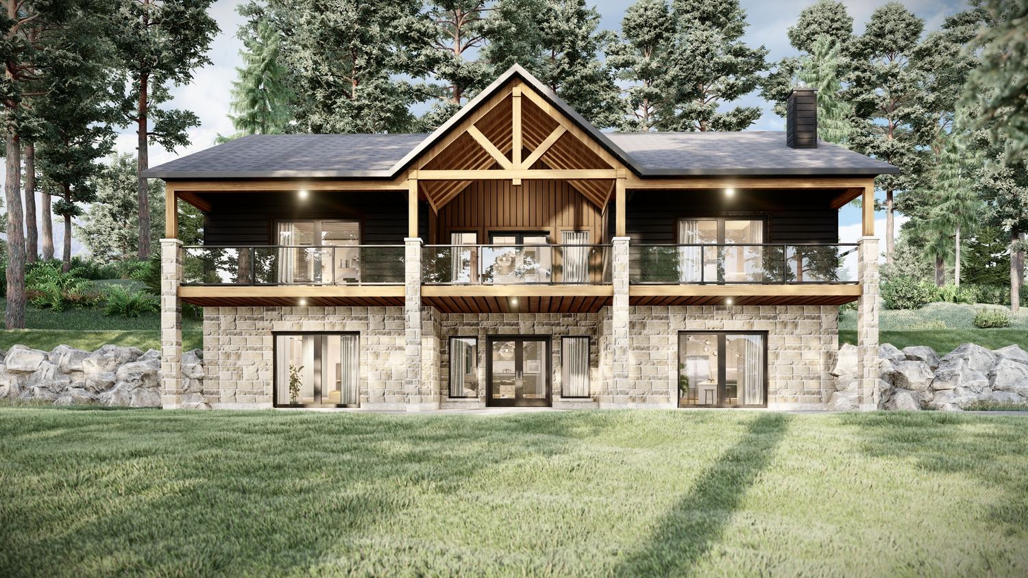 Renderizado en 3D de un proyecto de tipo Viviendas unifamiliares cerca de Saint-Jérôme (Laurentides) por Conception G.R
