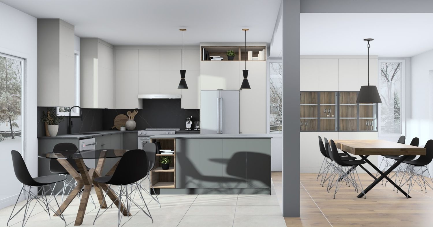 3D Rendering from a Kitchens project near Montreal (Greater Montreal) by Kwizine