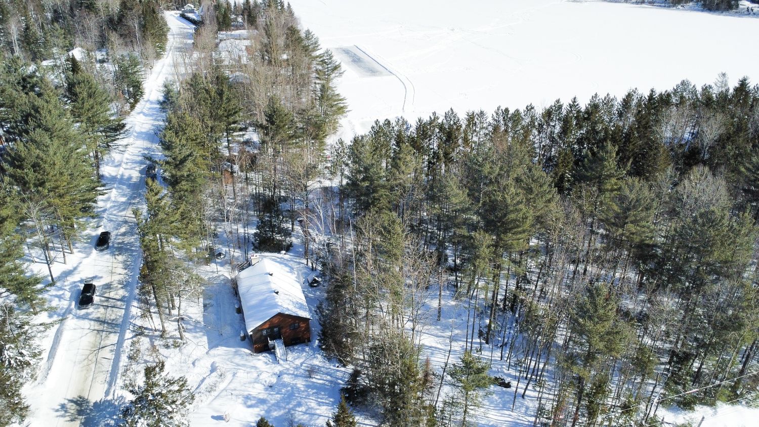 Vue aérienne d'un projet de Maisons unifamiliales près de Sherbrooke (Estrie) de Claire Derome • courtière en immobilier résidentiel