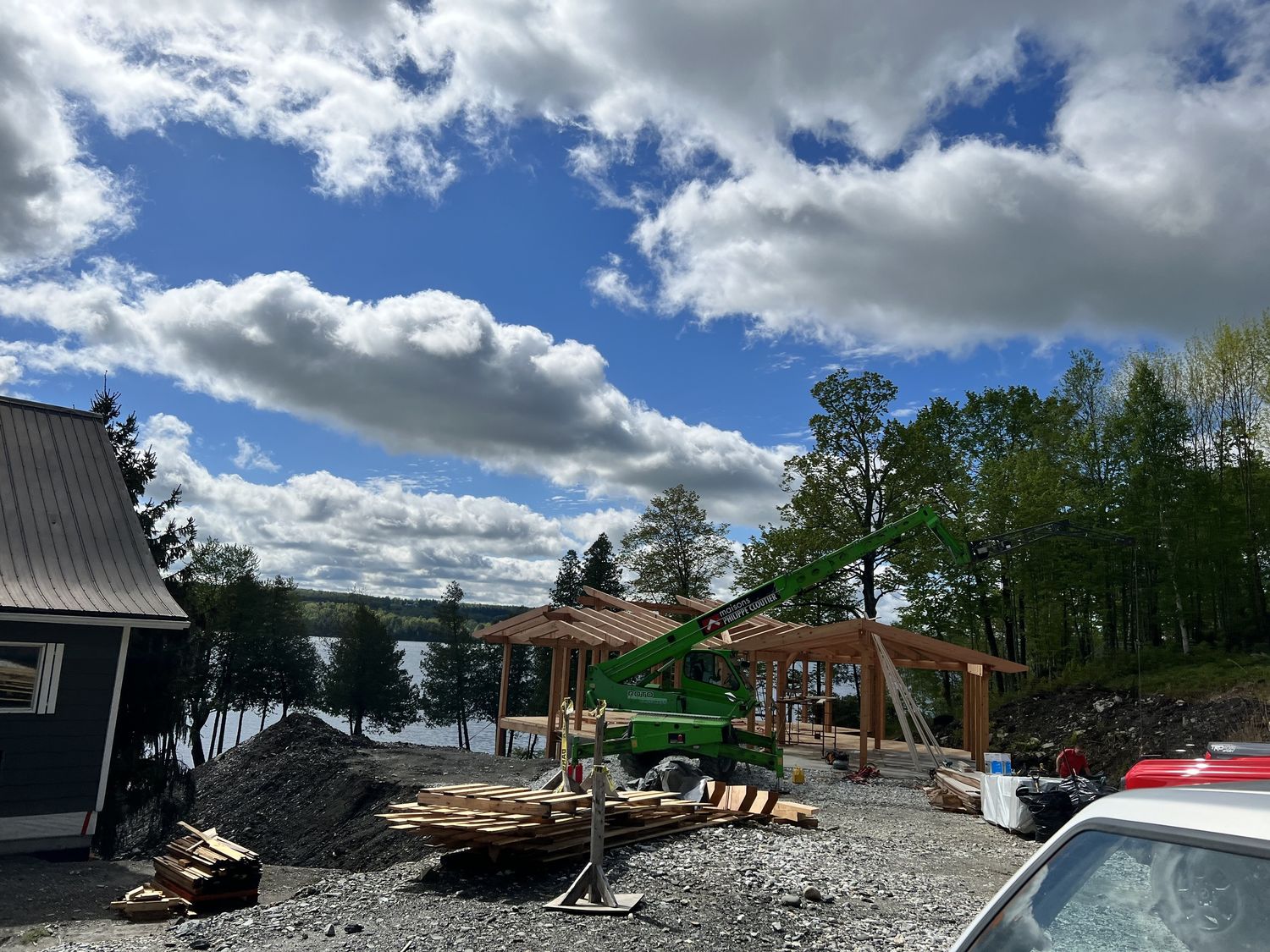 Wall Construction from a Single family homes project near Granby - Bromont - Cowansville by Construction Latulippe
