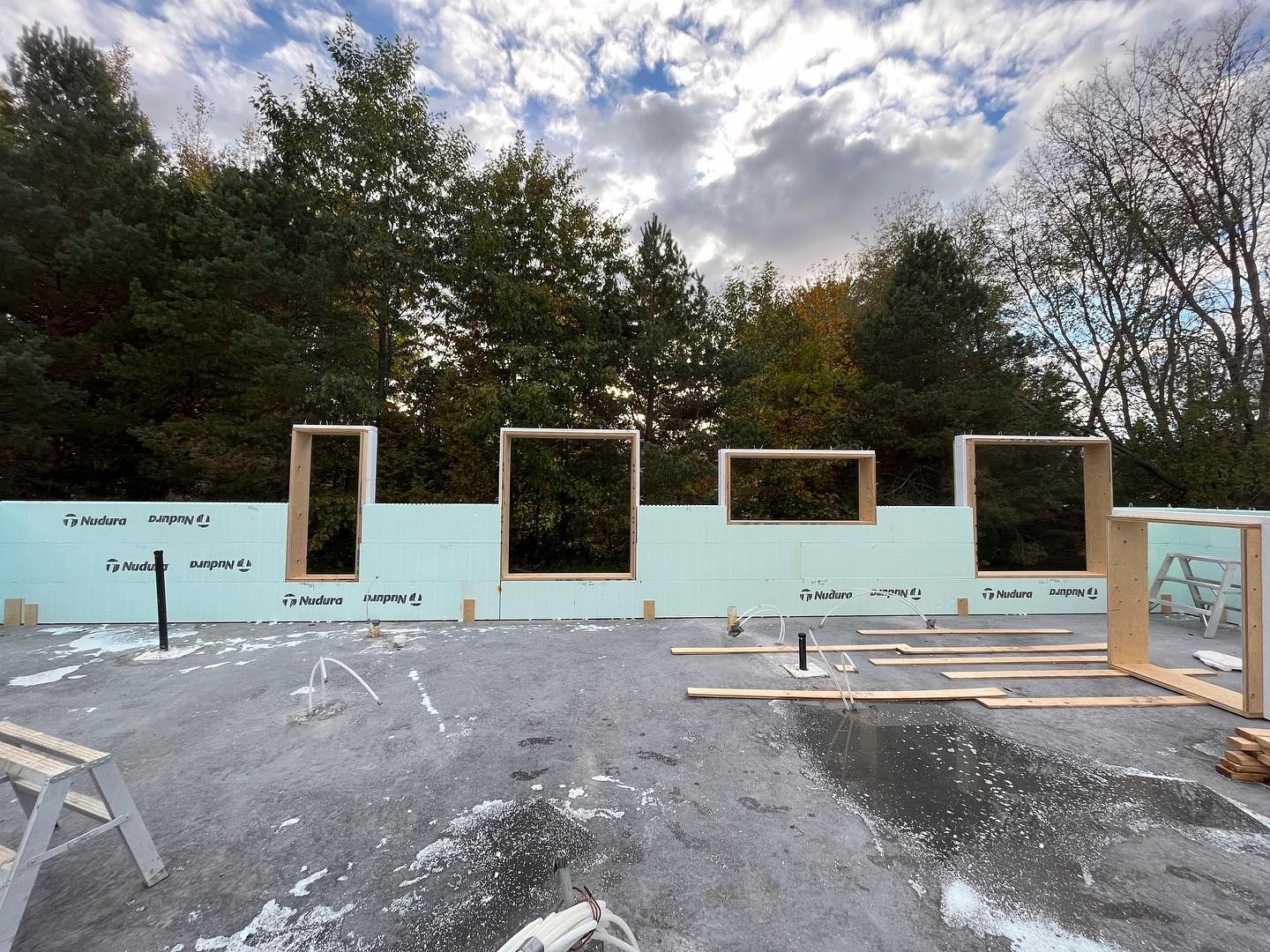 Wall Construction from a Single family homes project near Ottawa by Wilson Architectural Design