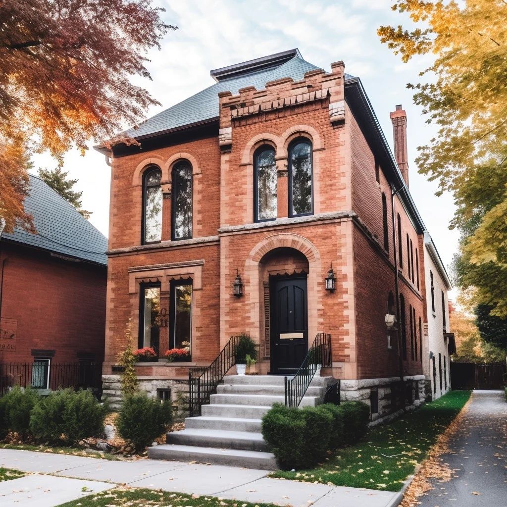 Façade avant d'un projet de Murs de briques (ventre de boeuf) près de Montréal/Laval/Longueuil (Grand Montréal) de Maçonnerie Montréal