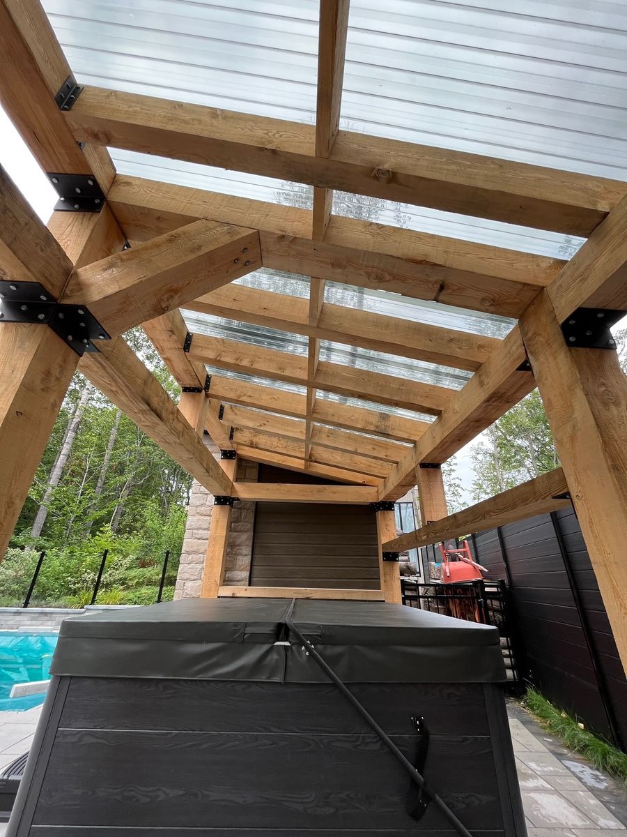Patio & Pergola from a Single family homes project near Saint-Jerome (Laurentides) by cwn construction inc.