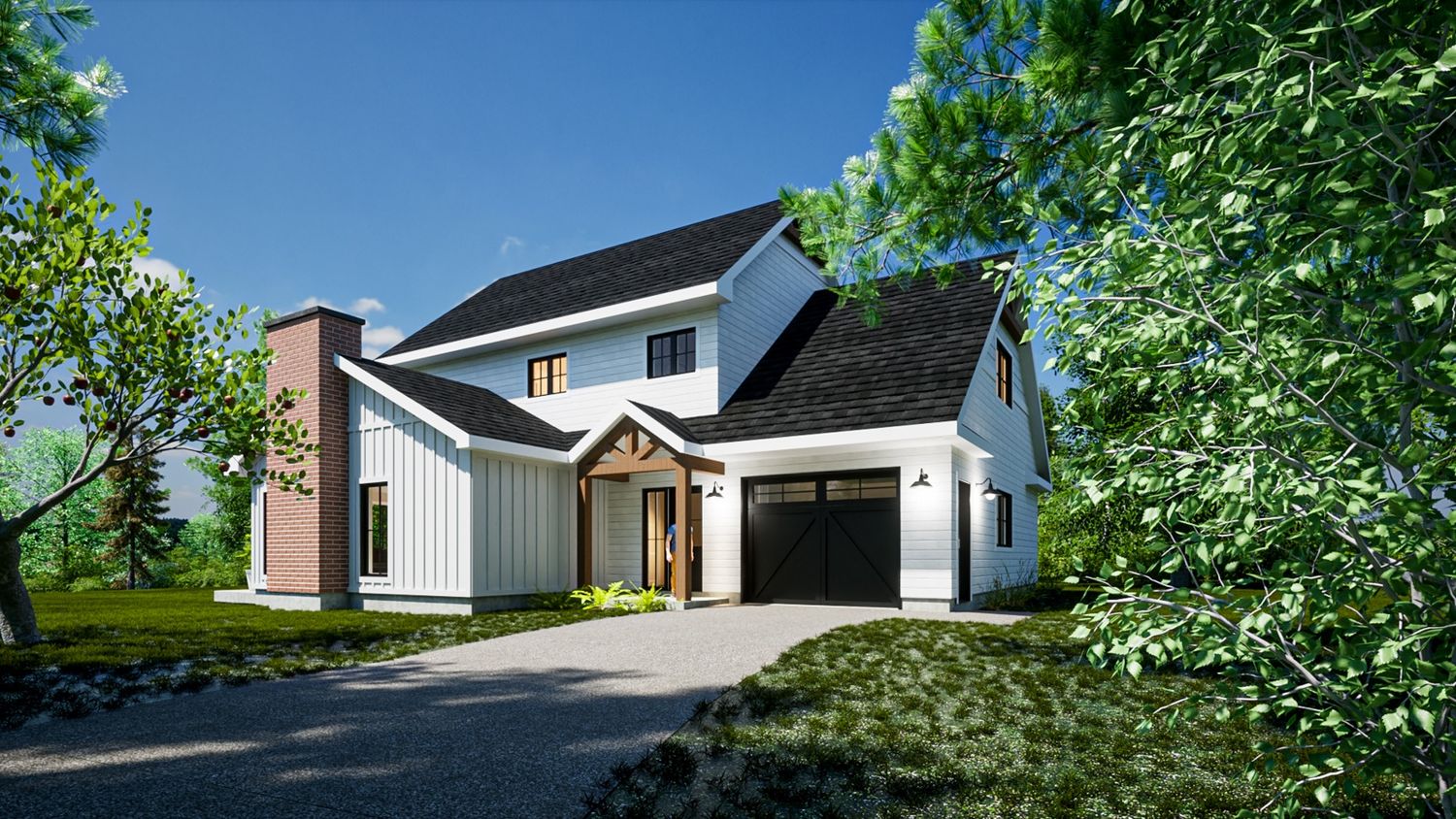 3D Rendering from a Single family homes project near Joliette (Lanaudière) by vib architecture inc.