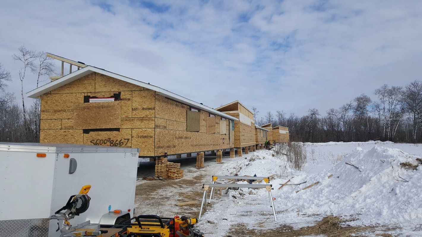 Wall Construction from a Prefab and Modular Houses project near Saskatoon by Escalade Homes
