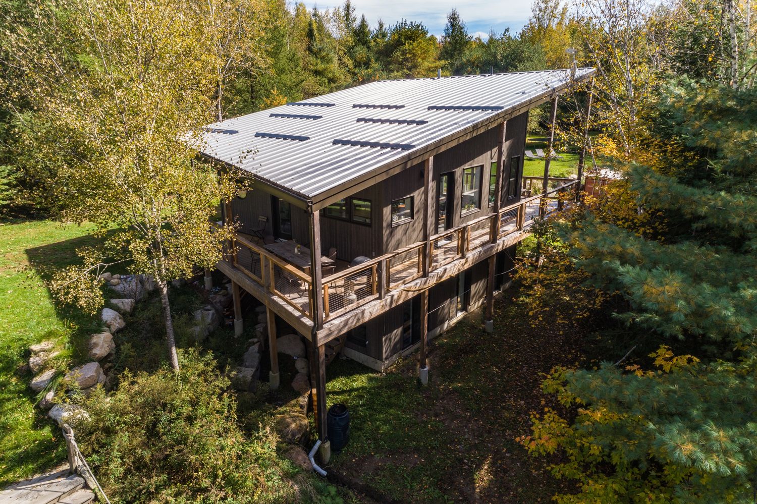 Aerial view from a Single family homes project near Joliette (Lanaudière) by Belvedair