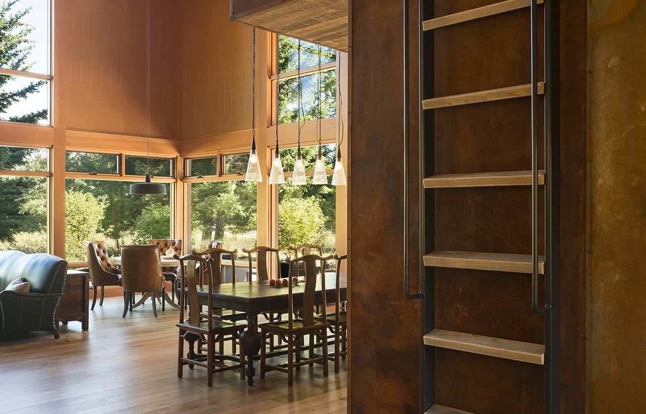 Salle à manger d'un projet de Maisons unifamiliales près de Bellingham de Coates Design Inc.