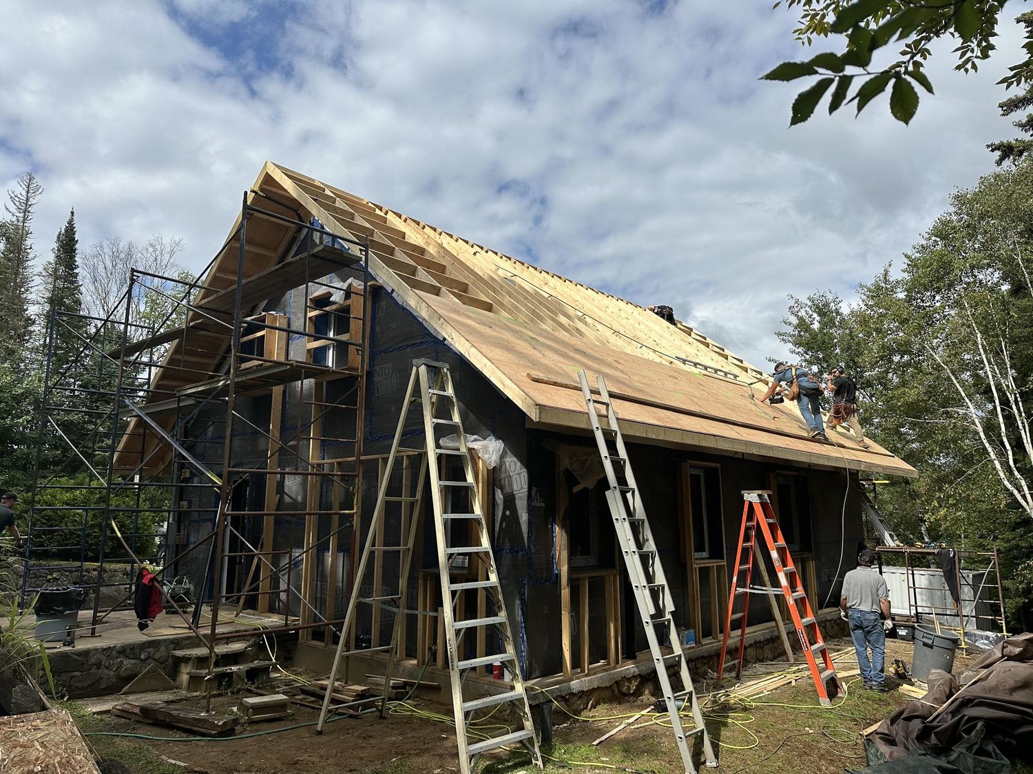 House Construction Exteriors from a Single family homes project near Saint-Jerome (Laurentides) by Retrofit Construction