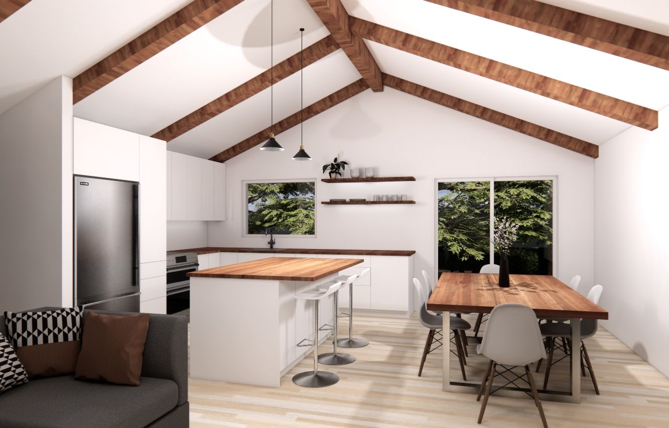 Dining Room from a Home extensions project near Montreal (Greater Montreal) by Architech Nomade