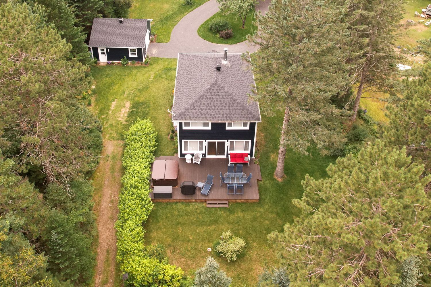 Vue aérienne d'un projet de Agrandissements de maison près de Joliette (Lanaudière) de Construction Youri Durand inc.