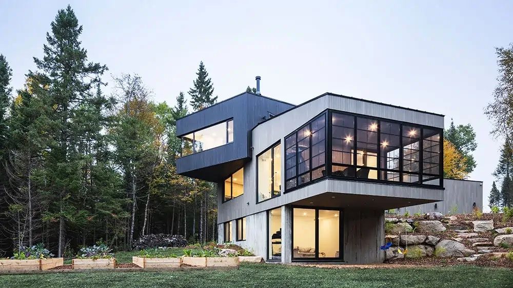 Façade avant d'un projet de Maisons unifamiliales près de Montréal/Laval/Longueuil (Grand Montréal) de Écohabitations boréales