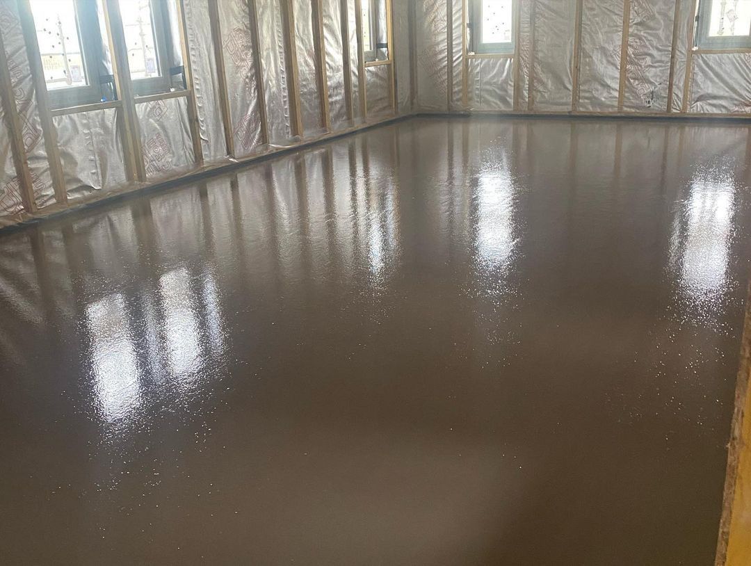 House Construction Interiors from a Concrete floor finishes project near New York-Newark-Jersey City by Next Level Underfloor Heating and Screed Solutions