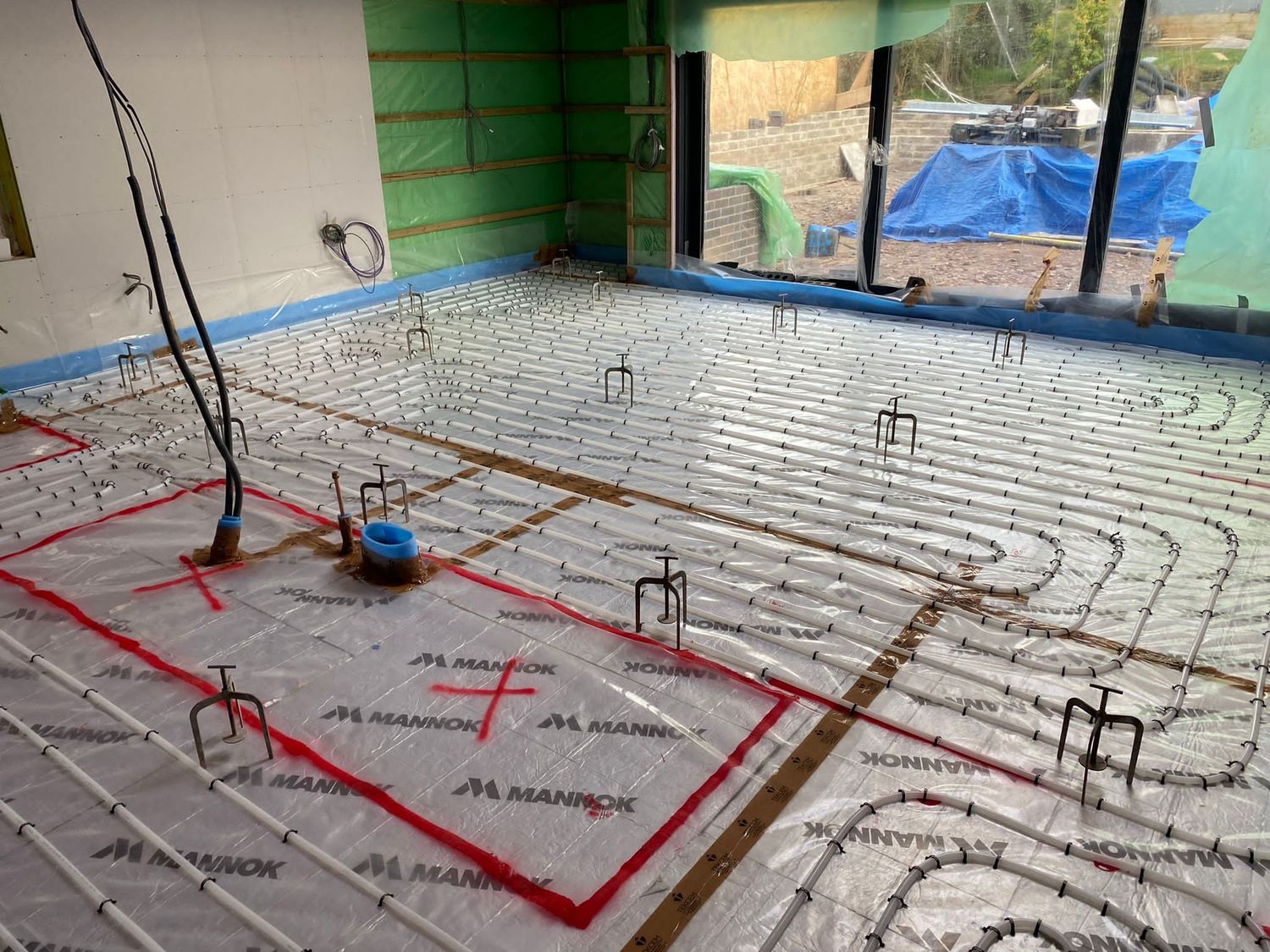 Travaux - Intérieur d'un projet de Planchers chauffants hydroniques près de New York-Newark-Jersey City de Next Level Underfloor Heating and Screed Solutions