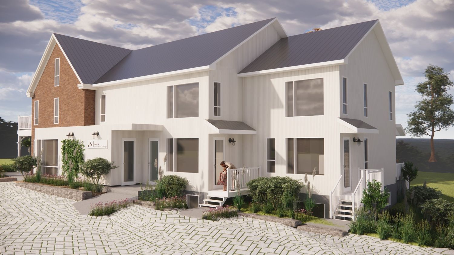 3D Rendering from a Condos, apartments project near Granby - Bromont - Cowansville by Point M architecture et design