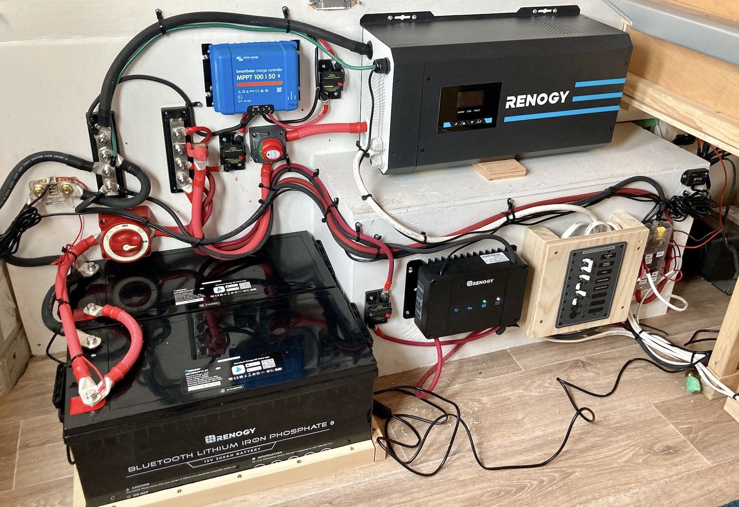 Salle mécanique d'un projet de Systèmes autonomes photovoltaïques près de Montréal/Laval/Longueuil (Grand Montréal) de Alternative Solaire inc.