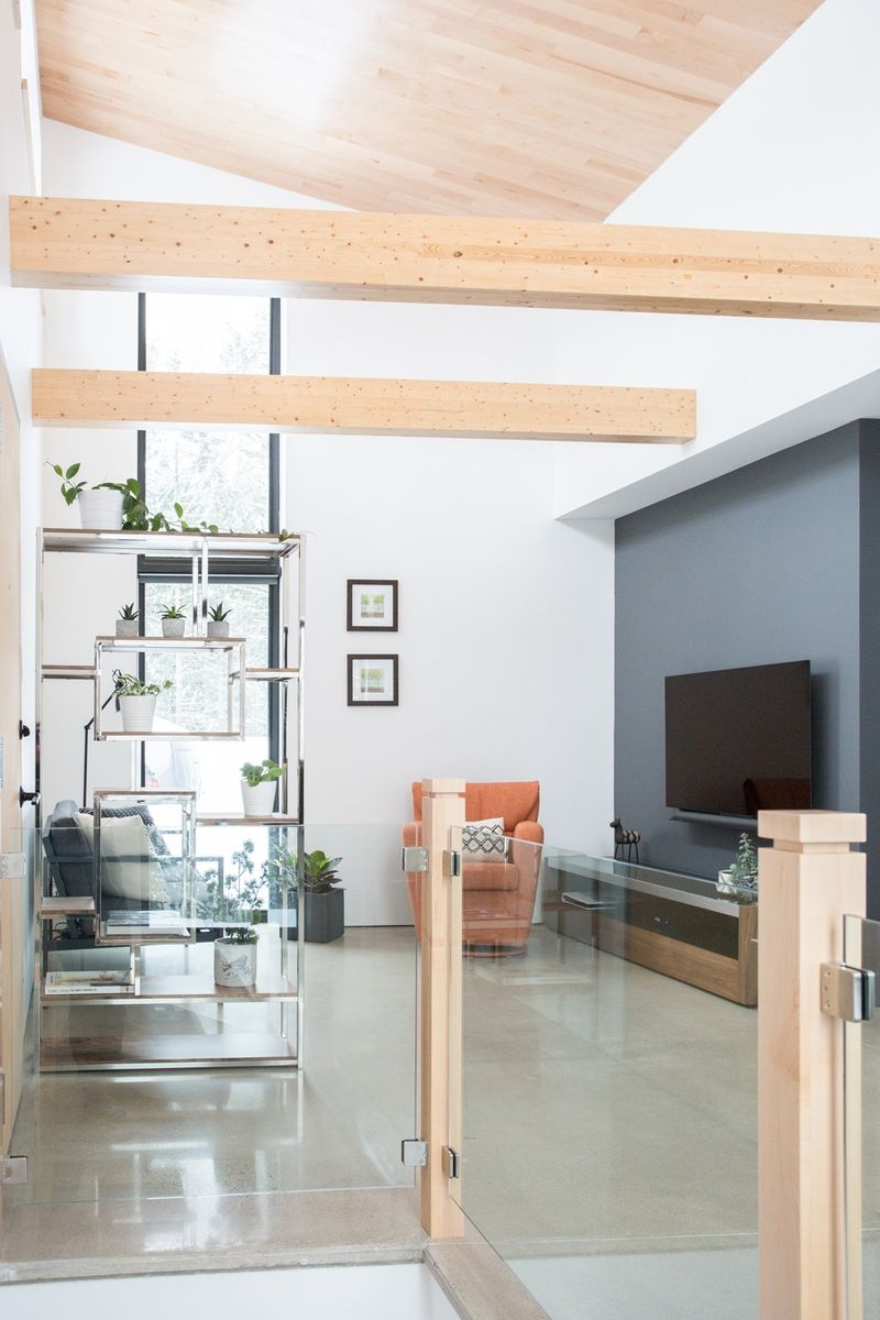 Living Room from a Single family homes project near Sherbrooke (Estrie) by UrbanEco Construction