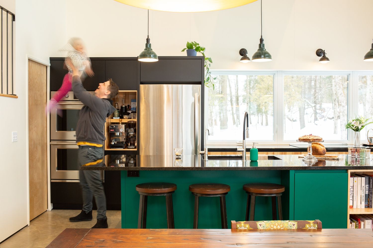 Kitchen from a Single family homes project near Granby - Bromont - Cowansville by UrbanEco Construction