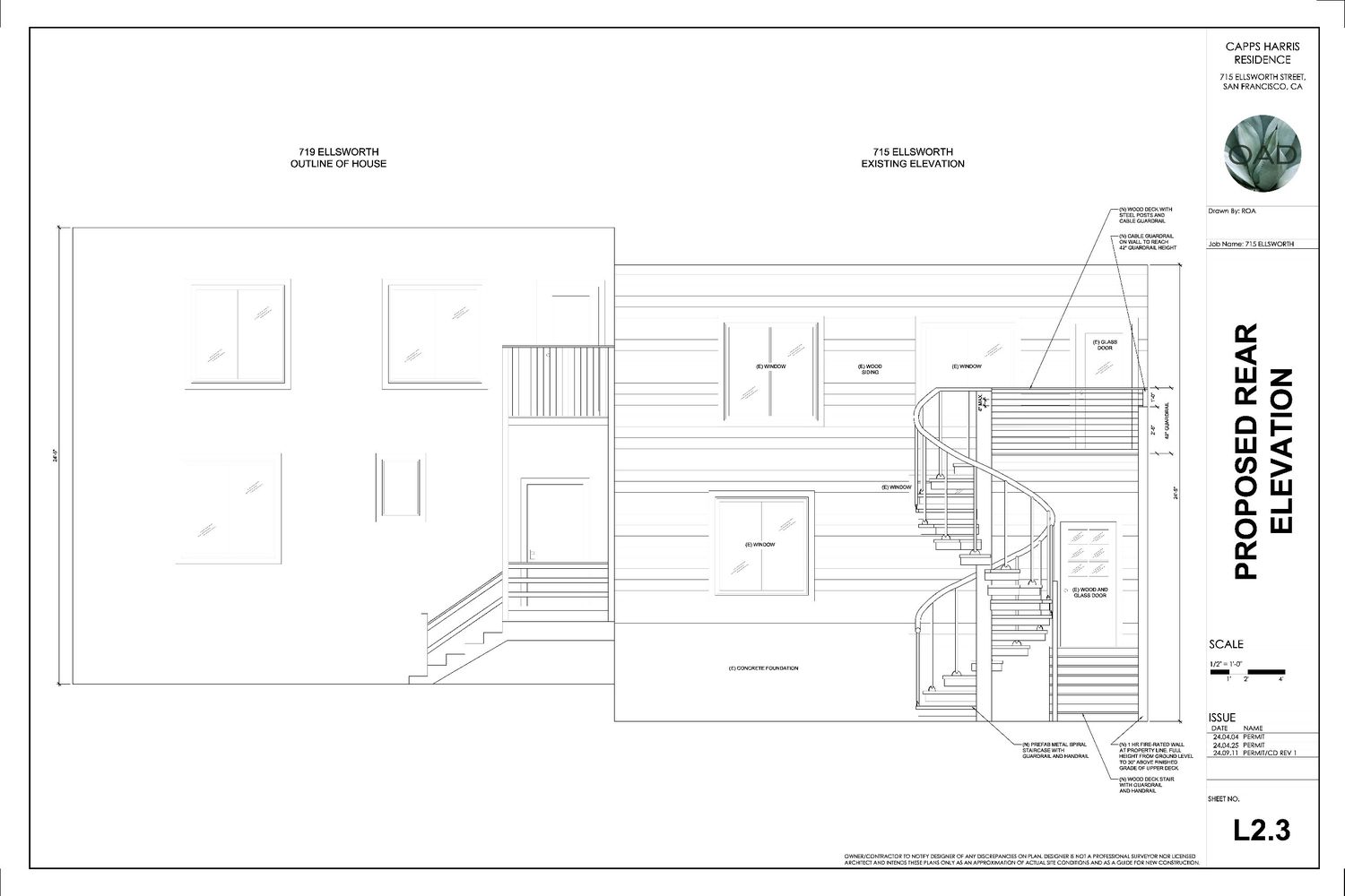 Elevation from a Patios, Pergolas & Gazebos project near San Francisco Bay by Contractors Central